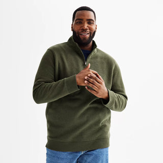 Big & Tall ?? Quarter-Zip Fleece Sweater