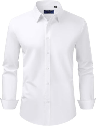 Big Men's Dress Shirt Plus Sized w/ Stretch Stain Shield 