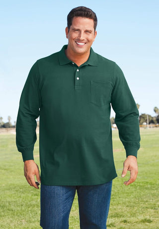 Men's Big & Tall Long-Sleeve Polo