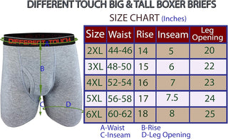 Men's Design Boxer Briefs Underwear, Big and Tall- 6 pack