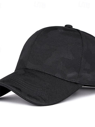 Men'S Baseball Cap Sun Hat Trucker Hat Black White Polyester Fashion Casual Street Daily Camo Plain Adjustable Sunscreen Breathable