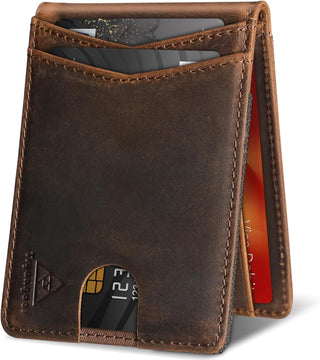 Genuine Leather Men's Wallet w/ RFID Blocking Bifold