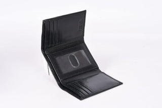 Real Genuine Leather Tri-Fold Wallet for Men