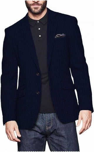 Big Mens Herringbone Tweed Blazer