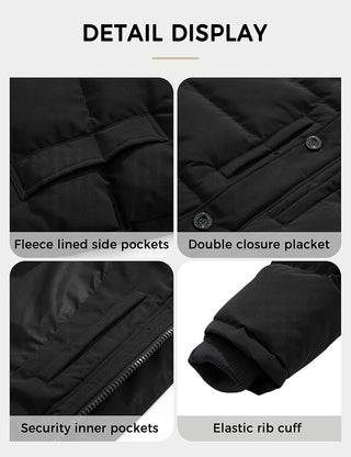 Men's Big and Tall Thicken Padded Winter Parka Coat 