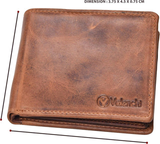 Genuine Leather Bifold Wallet for Men-RFID