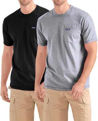 Big and Tall Pocketed T-Shirts for Men - 2 Pack 