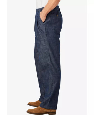 Big and Tall Full-Elastic Waist Pleated Pants