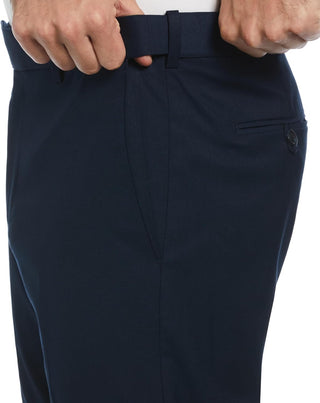 Men's Big & Tall Flat Front Dress Pants with Extendable Waistband