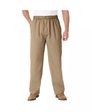 Big & Tall Knockarounds Full-Elastic Waist Pants in Twill or Denim