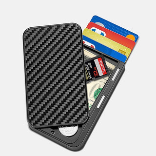 Mens Carbon Fiber Minimalist Rfid Wallets for Credit Card Bank Business ID VIP Cards Holder Designer Fashion Cards Boxs Change Coin Holders Cases