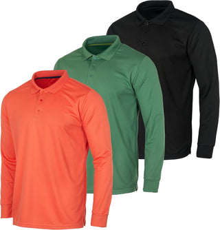 Long-Sleeve Polo Shirt for Big & Tall Men