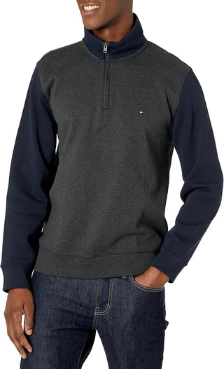 Big Men's Quarter Zip Pullover Sweater