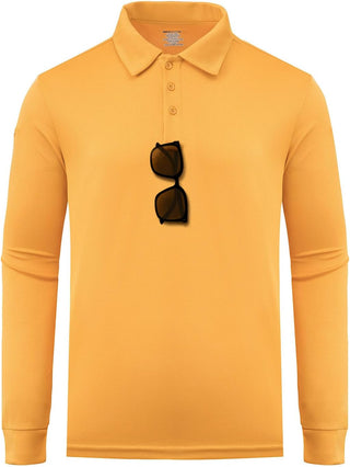 Plus Size Men's Big Golf Polo Shirts Long Sleeve