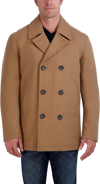 Plus Sized Men's Peacoat Wool 