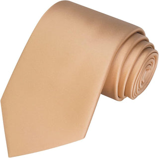 Solid Satin Tie Pure Color Necktie Mens Ties + Gift Box