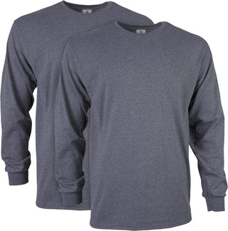 Big Men's Ultra Cotton Long Sleeve T-Shirt, Multipack