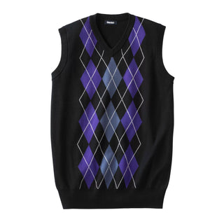 Men'S Big & Tall V-Neck Argyle Sweater Vest