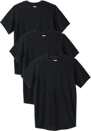 Men's Plus Sized  Crewneck Undershirts - 3-Pack