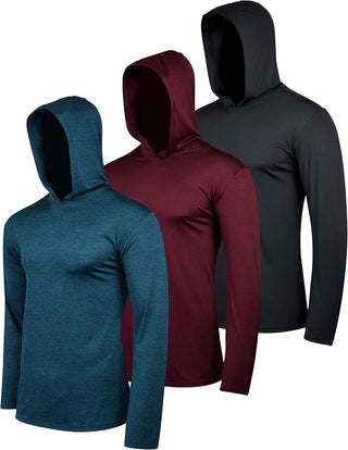 Big Men's Dry Fit Wicking Hoodie (Big and tall)- 3 pack