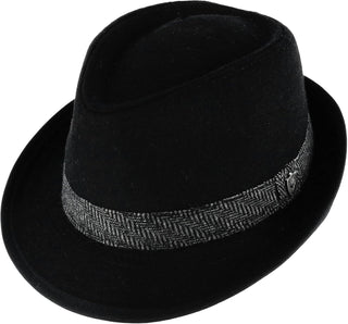 Men’s Fedora with Herringbone Band