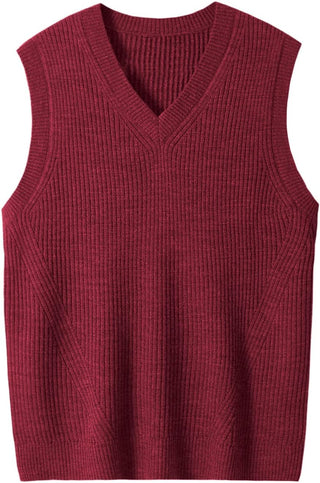 Big Mens V-Neck Knitted Sweater Vest