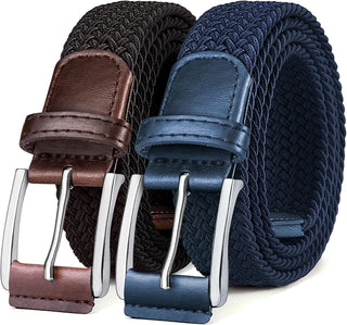 Braided Belt for Men - 2 Pack