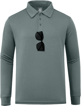 Plus Size Men's Big Golf Polo Shirts Long Sleeve