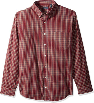 Big Men's Button down Plaid Plus Size Shirt