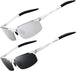 D6 2Pcs Silver Frame Silver Lens + Silver Frame Grey Lens