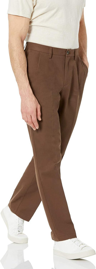 Big Men's Wrinkle-Resistant Pleated Chino Pants