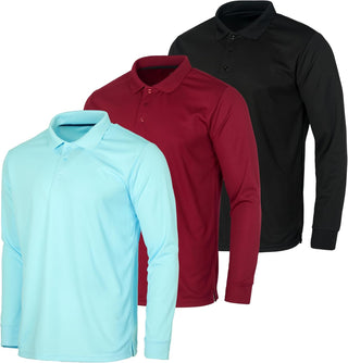 Long-Sleeve Polo Shirt for Big & Tall Men