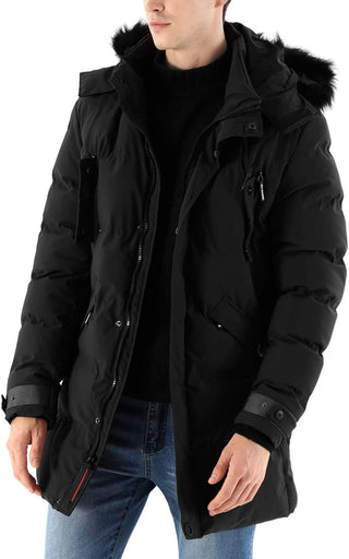 Plus Sized Men's Parka Ski Coat