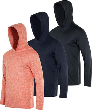 Big Men's Dry Fit Wicking Hoodie (Big and tall)- 3 pack