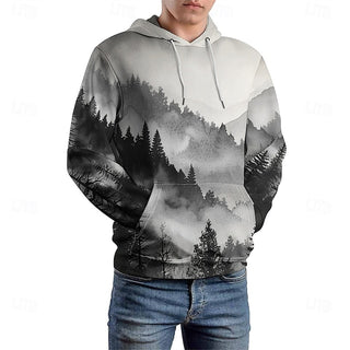 Plus Size Graphic Men's Hoodie Sweatshirt