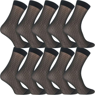 Mens Ultra Thin Dress Socks 10 Pairs