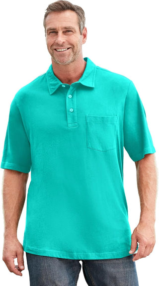 Large Men's Shrink-Less Polo T-Shirt