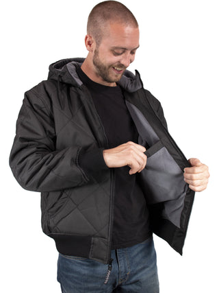 Men' Big & Tall Fleece Lined Quilted Winter Jacket Coat 