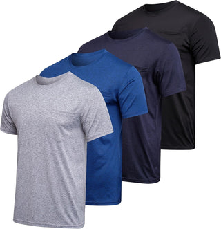 Large Men's Athletic T-Shirt - 4 Pack