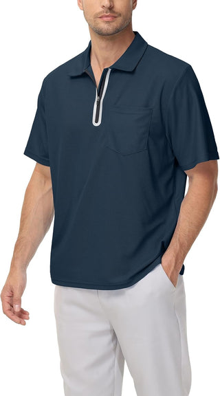 Big Men's Moisture Wicking Short Sleeve Polo Shirts