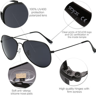 Aviator Polarized Sunglasses for Men 