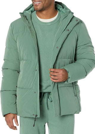 Men's Coat Mid-Length Hooded Puffer (Big & Tall)