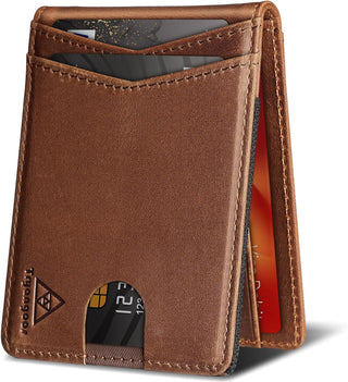 Genuine Leather Men's Wallet w/ RFID Blocking Bifold