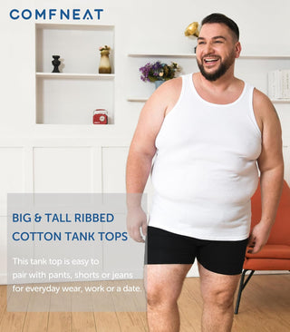 Big & Tall Undershirts- 4 Pack