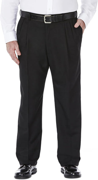 Big Men's Pleat Front Hidden Expandable Waistband