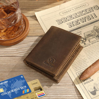 Leather RFID Blocking Bifold Wallet