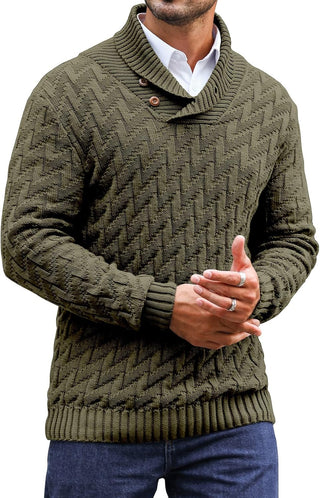 Shawl Collar Pullover Sweater V-Neck for Big and Tall