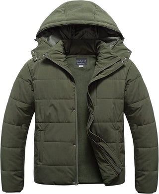 Big and Tall Men's Waterproof Bubble Coat Puffy Ski Parka