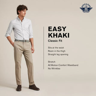 Big & Tall ?? Stretch Easy Khaki Classic-Fit Flat-Front Pants