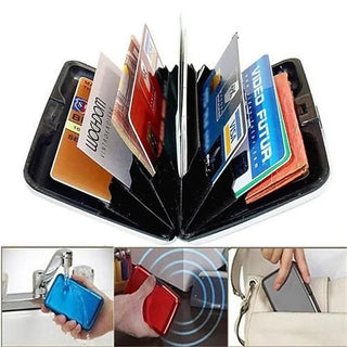 Pocket Business Id Credit Cards Wallet Holder Case Aluminum Metal Men Waterproof Business Id Credit Card Wallet Plastic Pouch